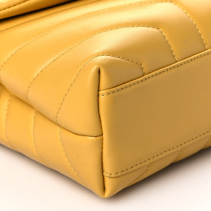Saint Laurent Calfskin Y Quilted Monogram Toy Loulou Crossbody Bag Sunflower 9 of 10