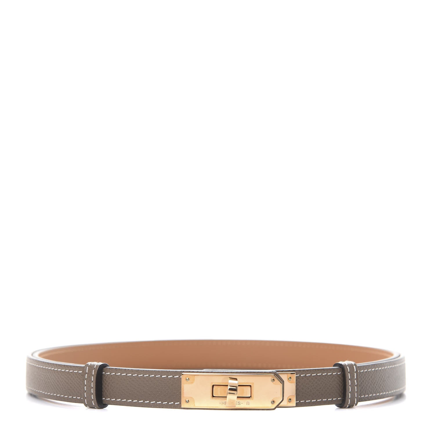 Hermes Epsom Kelly Belt Etoupe 1 of 5