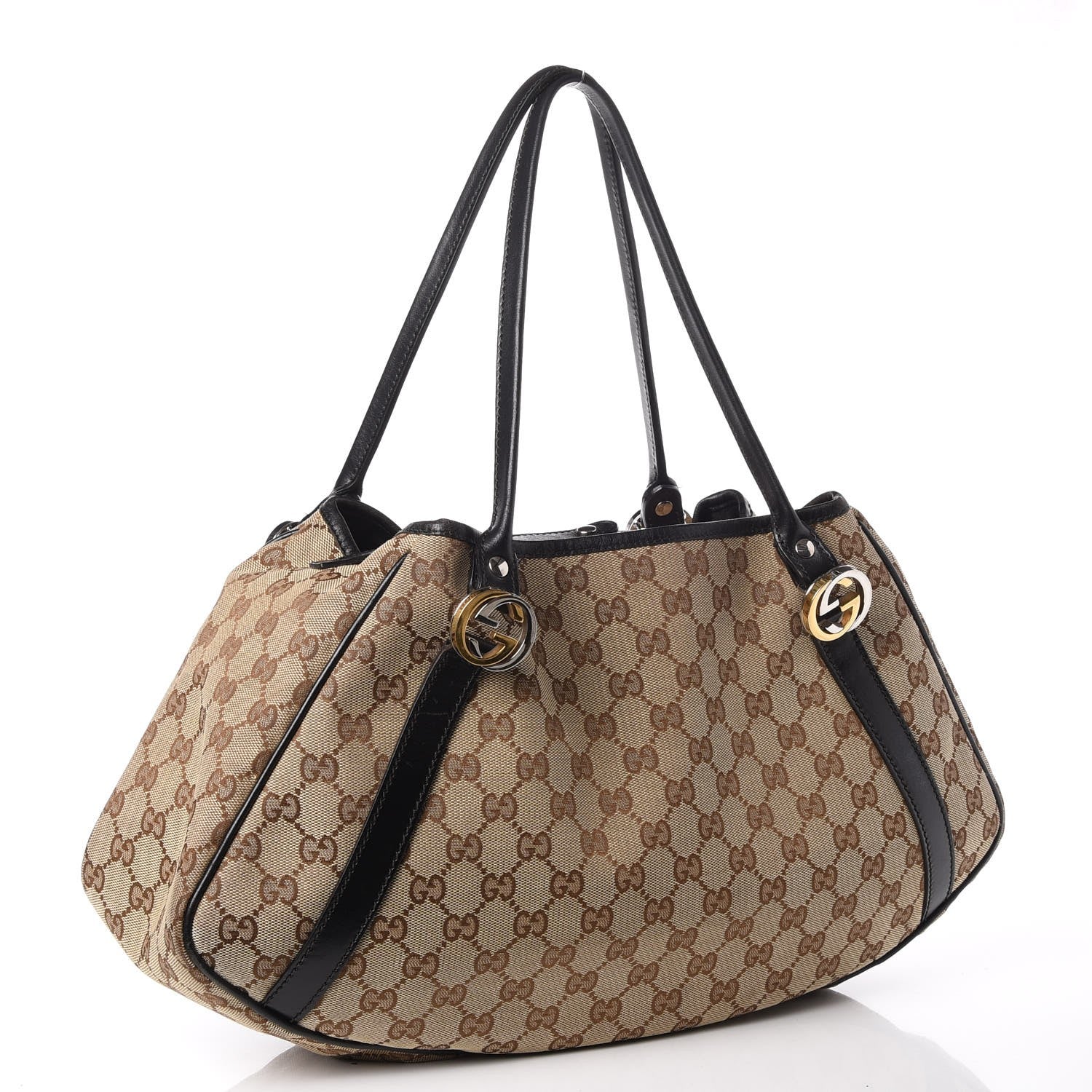 Gucci Monogram Medium GG Twins Shoulder Bag Brown 3 of 7