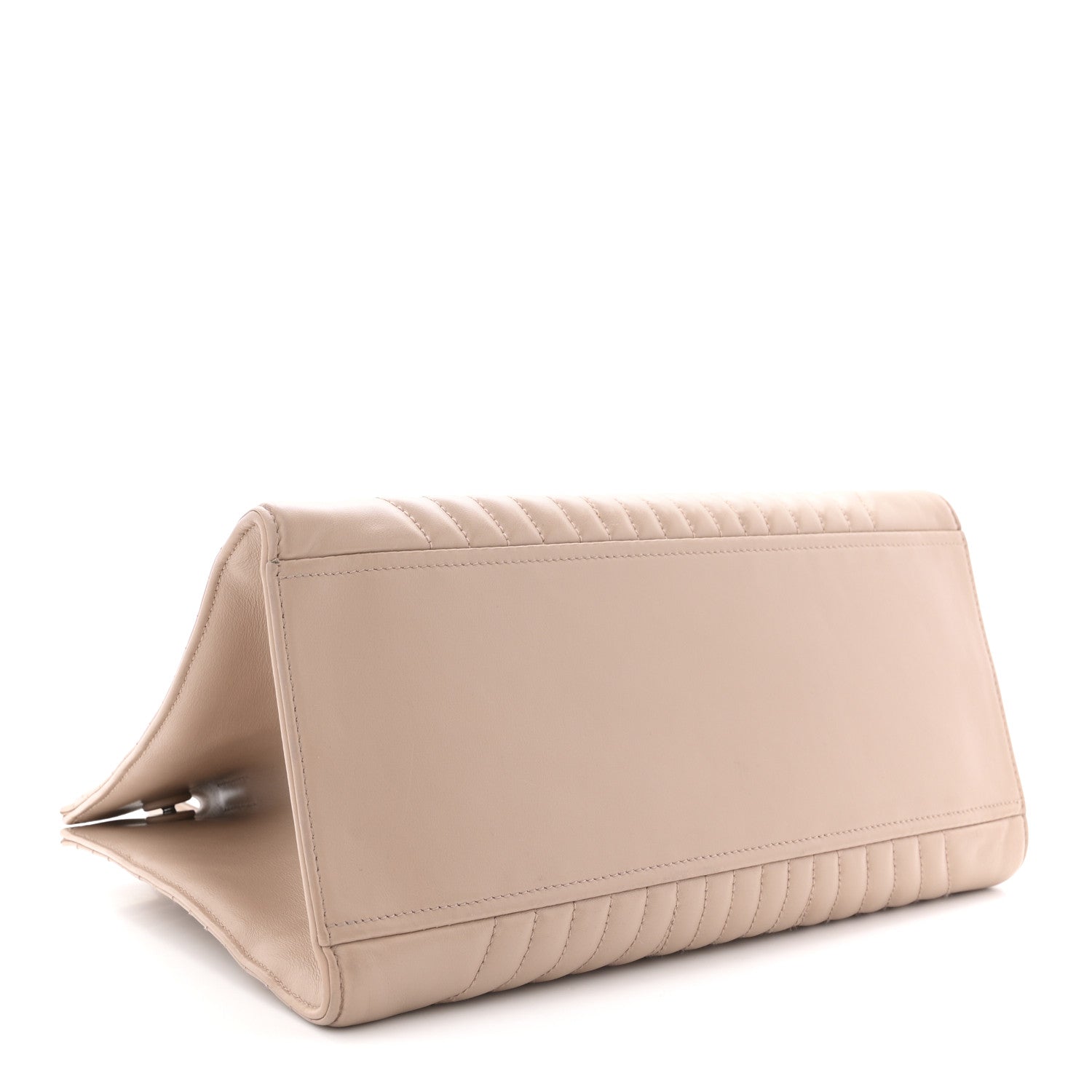 Prada Soft Calfskin Impunture Diagramme Tote Cipria 4 of 12