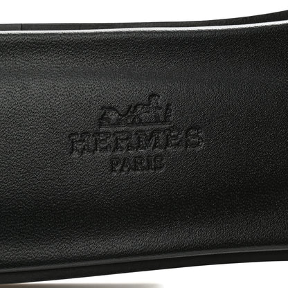 Hermes Metallic Chevre Oran Sandals 37.5 Dore 7 of 10