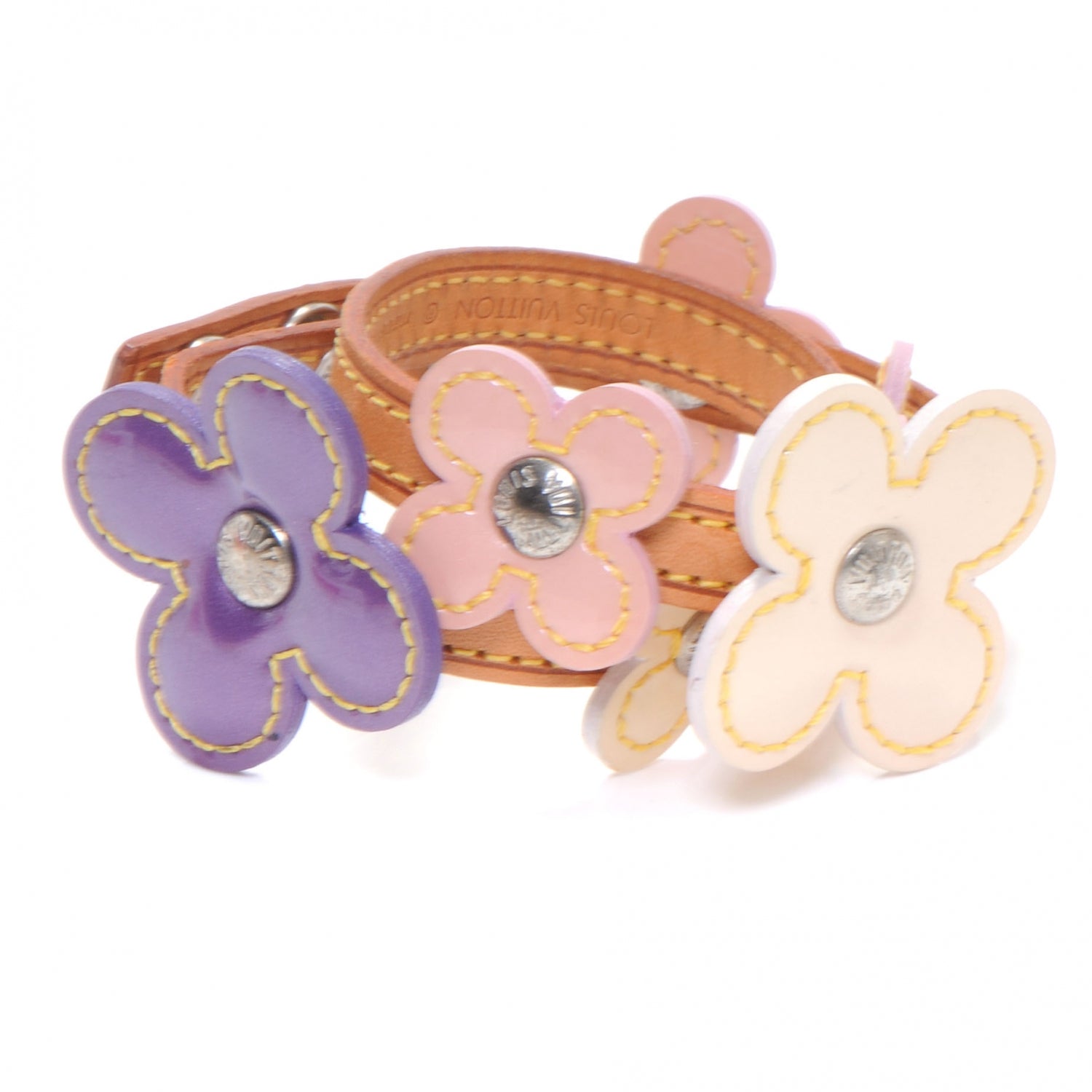 Louis Vuitton Patent Fleur Leather Bracelet 2 of 7