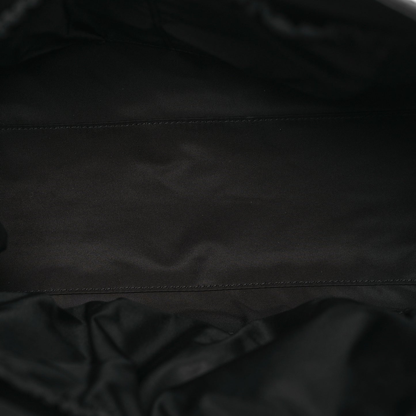 GG Supreme Monogram Web Messenger Diaper Bag Black Grey