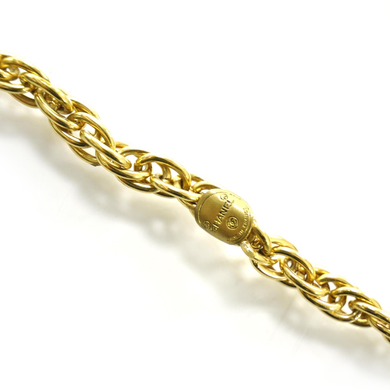 Chanel CC Long Necklace Gold 4 of 5