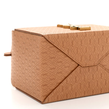 Saint Laurent Calfskin Monogram Take Away Box Dusty Vintage Brown Gold 10 of 12
