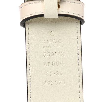 Gucci Moon Calfskin Zumi 30mm Belt 85 34 Off White 3 of 5
