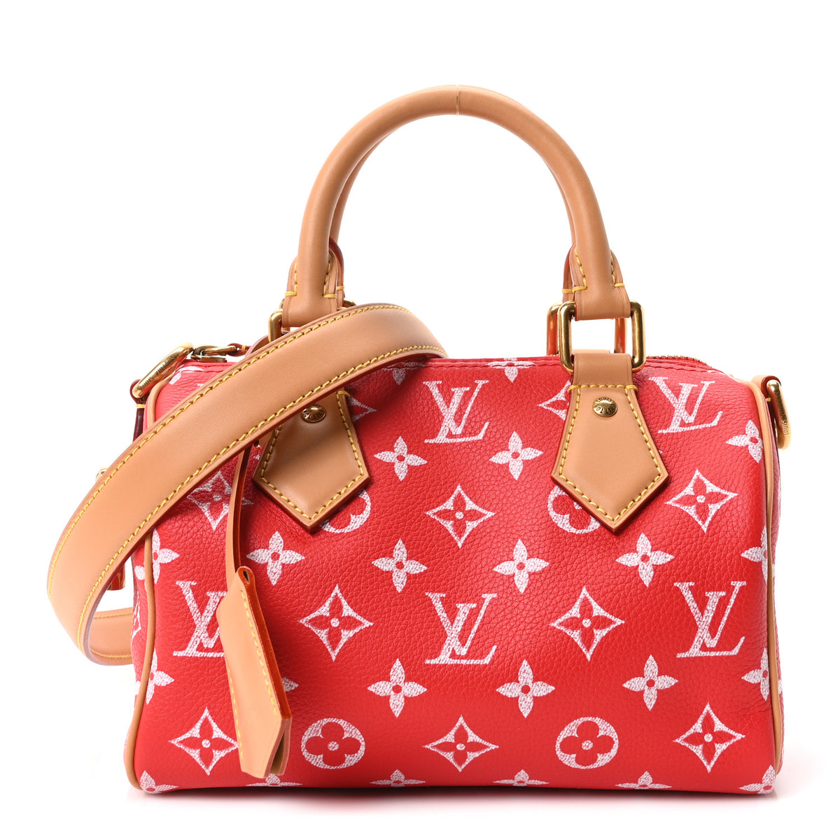 Calfskin Monogram Speedy P9 Bandouliere 20 Red