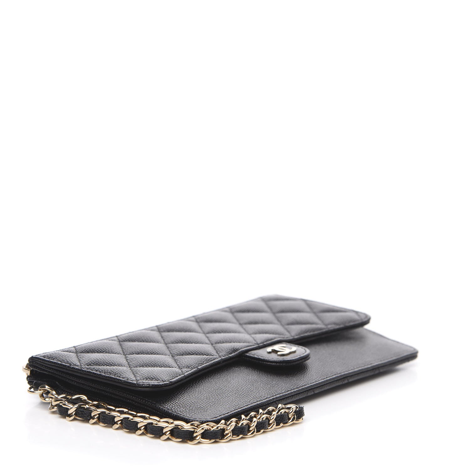 Chanel Caviar Quilted Classic Pouch With Handle Black 3 of 7