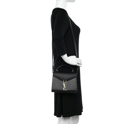 Saint Laurent Grain de Poudre Mini Classic Monogram Cassandra Top Handle Black 2 of 10