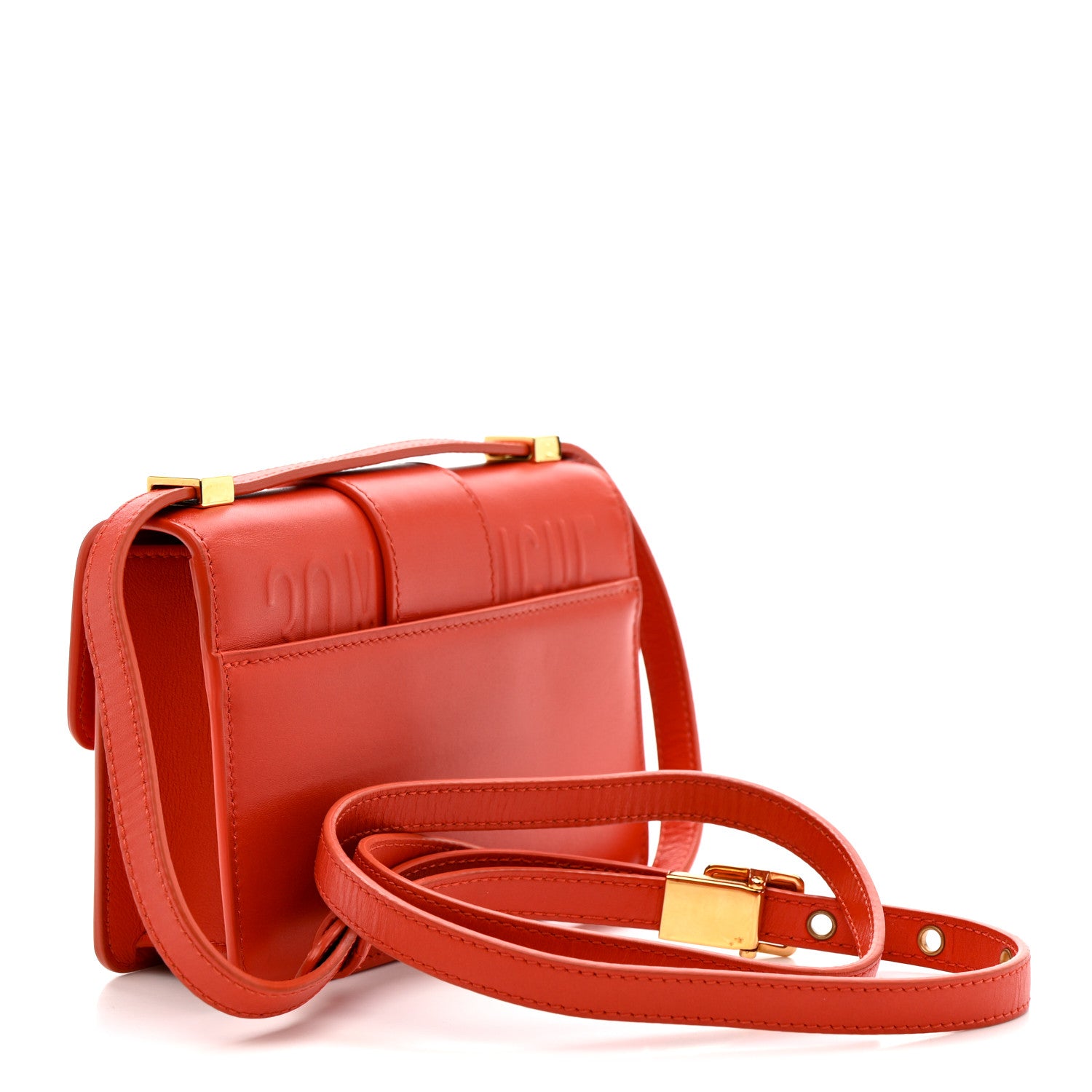 Christian Dior Smooth Calfskin Micro 30 Montaigne Flap Bag Orange 3 of 15