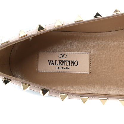 Valentino Garavani Patent Calfskin Rockstud Ballerina Flats 36.5 Amadeus Poudre 7 of 9