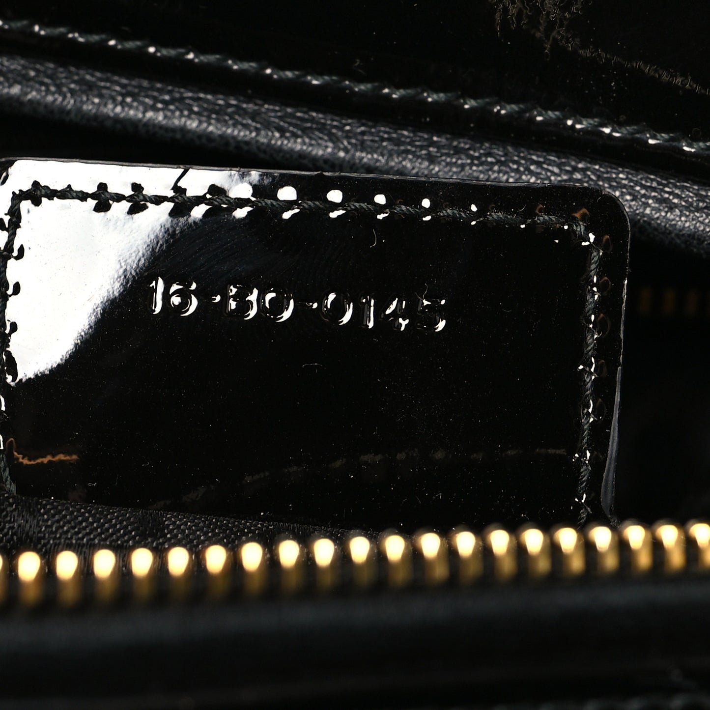 Patent Cannage Large Lady Dior Black