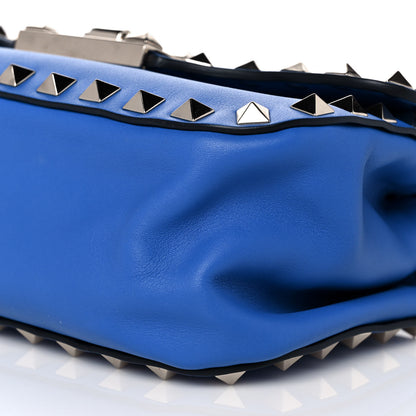 Valentino Garavani Vitello Mini Rockstud Flap Saddle Crossbody Bag Light Sapphire 9 of 9