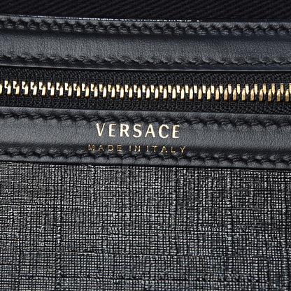 Versace Coated Canvas Vintage 90's Logo Tote Black 6 of 8