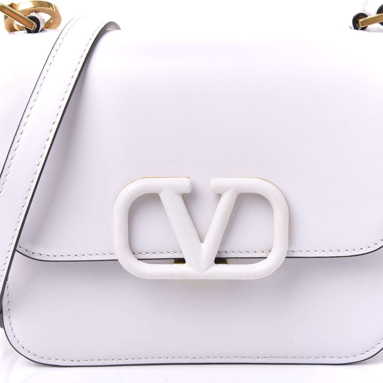 Valentino Garavani Smooth Calfskin Small VSling Shoulder Bag White 8 of 8