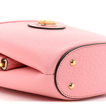 Gucci Textured Dollar Calfskin Bamboo Mini Marina Bucket Bag Wild Rose 10 of 10