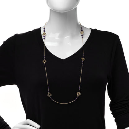 Tiffany 18K Yellow Gold Amethyst Paloma Picasso Venezia Bead Necklace 2 of 6