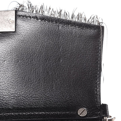 Givenchy Goatskin Fringe Small GV3 Shoulder Bag Black 7 of 8