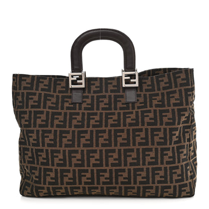 Fendi Zucca Top Handle Tote Tobacco 1 of 8