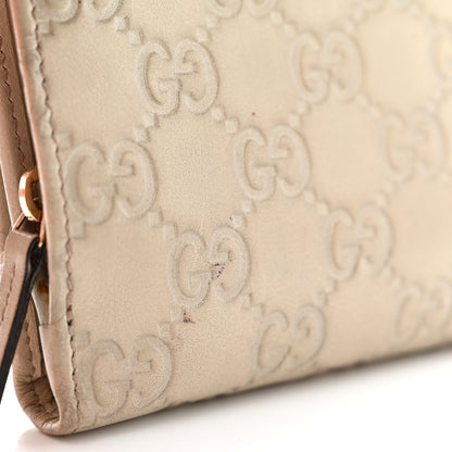 Gucci Guccissima D Ring Compact Wallet Off White 10 of 11