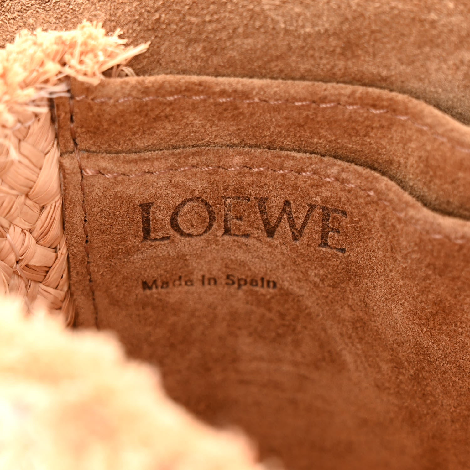 Loewe Calfskin Raffia Mini Gate Crossbody Bag Natural Tan 6 of 9