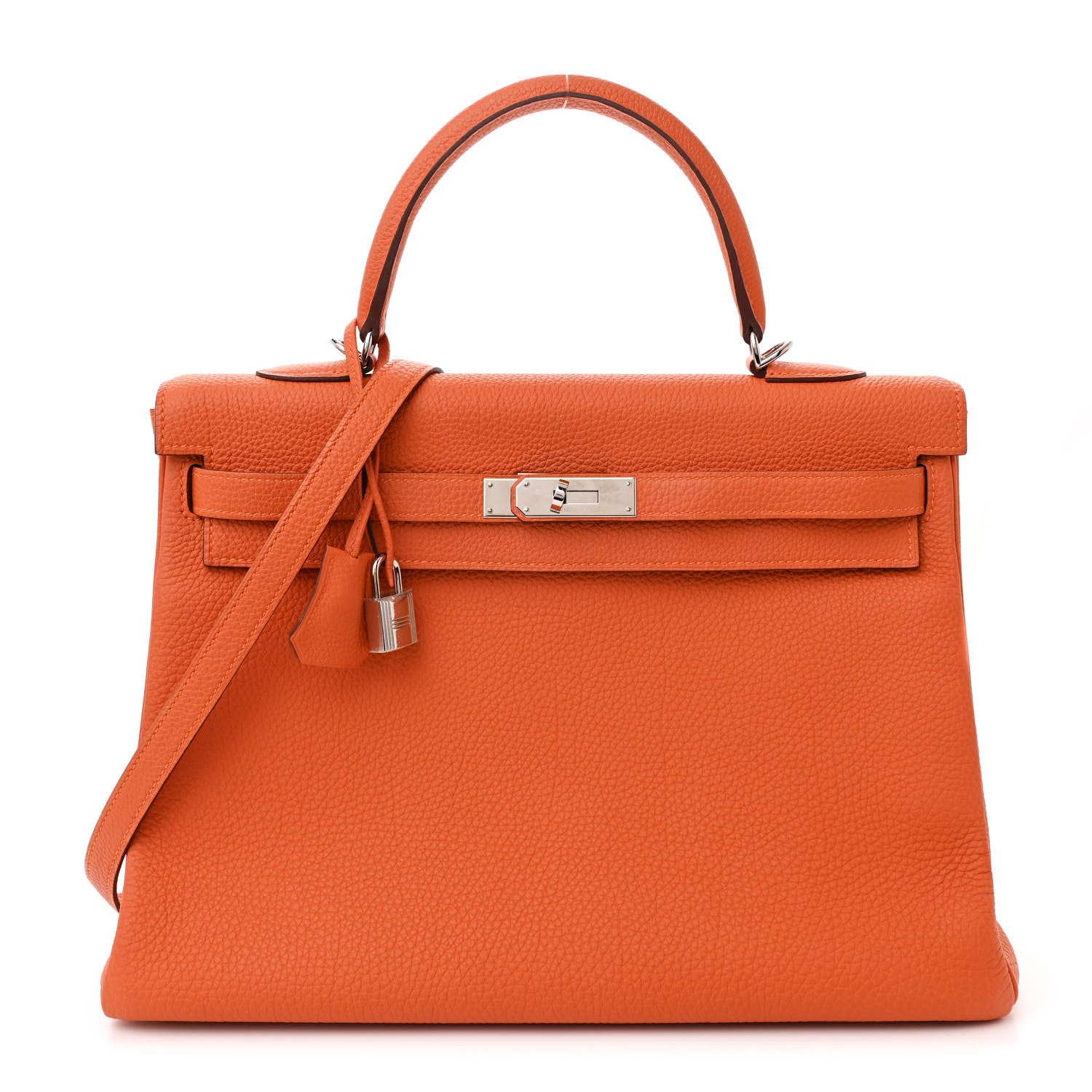 Hermes Togo Kelly Retourne 35 Orange 1 of 12