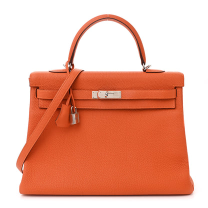 Hermes Togo Kelly Retourne 35 Orange 1 of 12