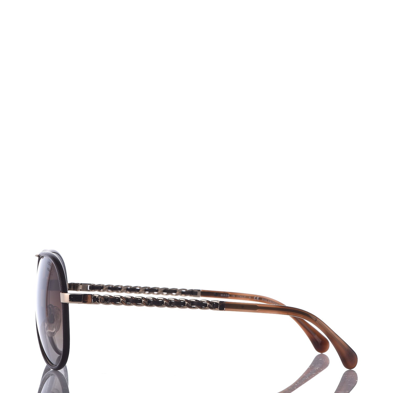 Chanel Metal Polarized Pilot Winter Sunglasses 4219-Q Brown 3 of 7