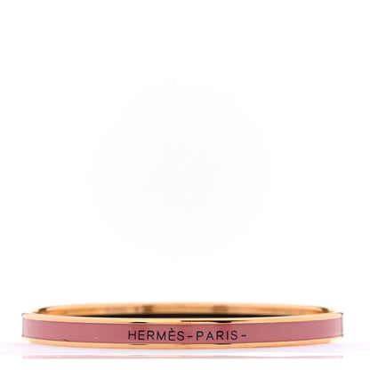Hermes Enamel Extra Narrow Uni Bracelet 62 Papaye 1 of 4