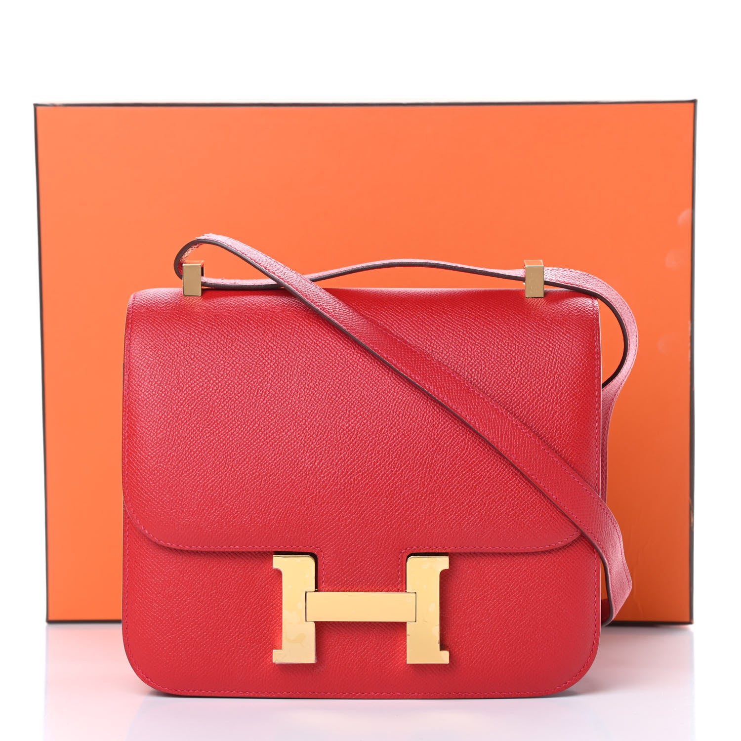 Hermes Epsom Constance 24 Rouge Casaque 14 of 14