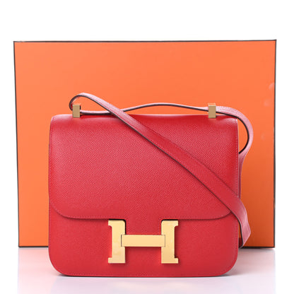 Hermes Epsom Constance 24 Rouge Casaque 14 of 14