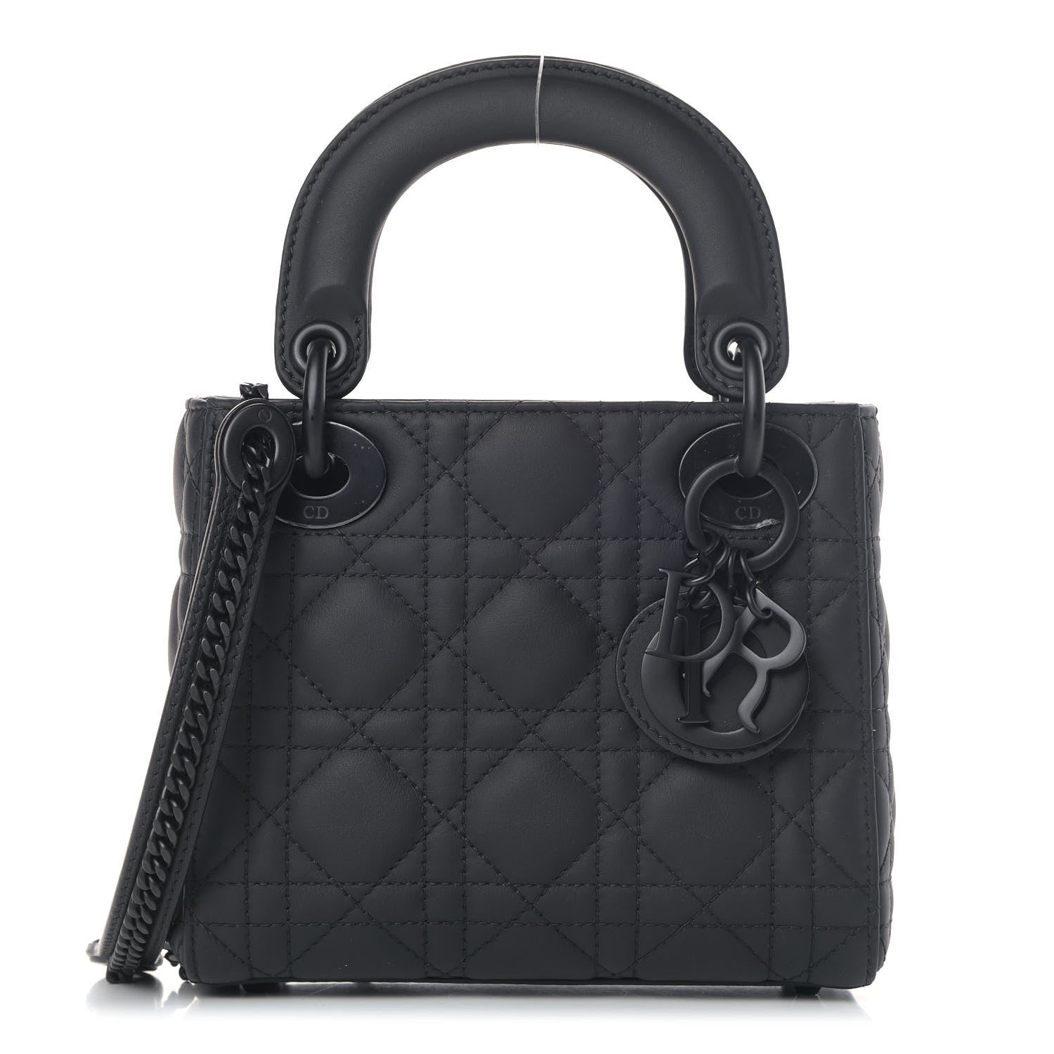 Christian Dior Ultra Matte Calfskin Cannage Mini Lady Dior Black 1 of 4