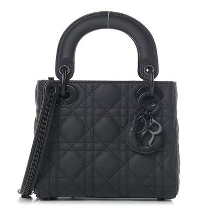 Christian Dior Ultra Matte Calfskin Cannage Mini Lady Dior Black 1 of 4