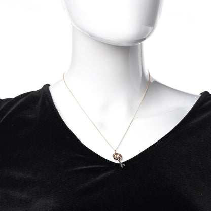 Tiffany 18K Yellow Gold Diamond Atlas Pierced Key Pendant Necklace 2 of 7