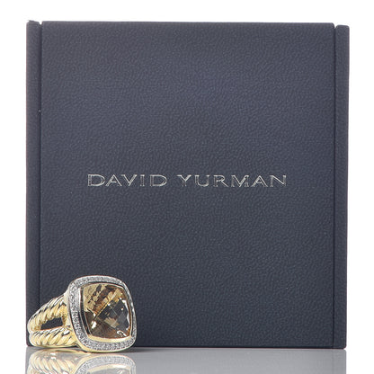 David Yurman 18K Yellow Gold Diamond Champagne Citrine 14mm Albion Ring 54 7 8 of 8