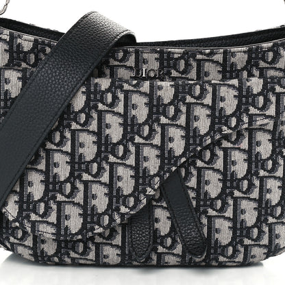 Christian Dior Oblique Mini Soft Saddle Bag Beige Black 6 of 9
