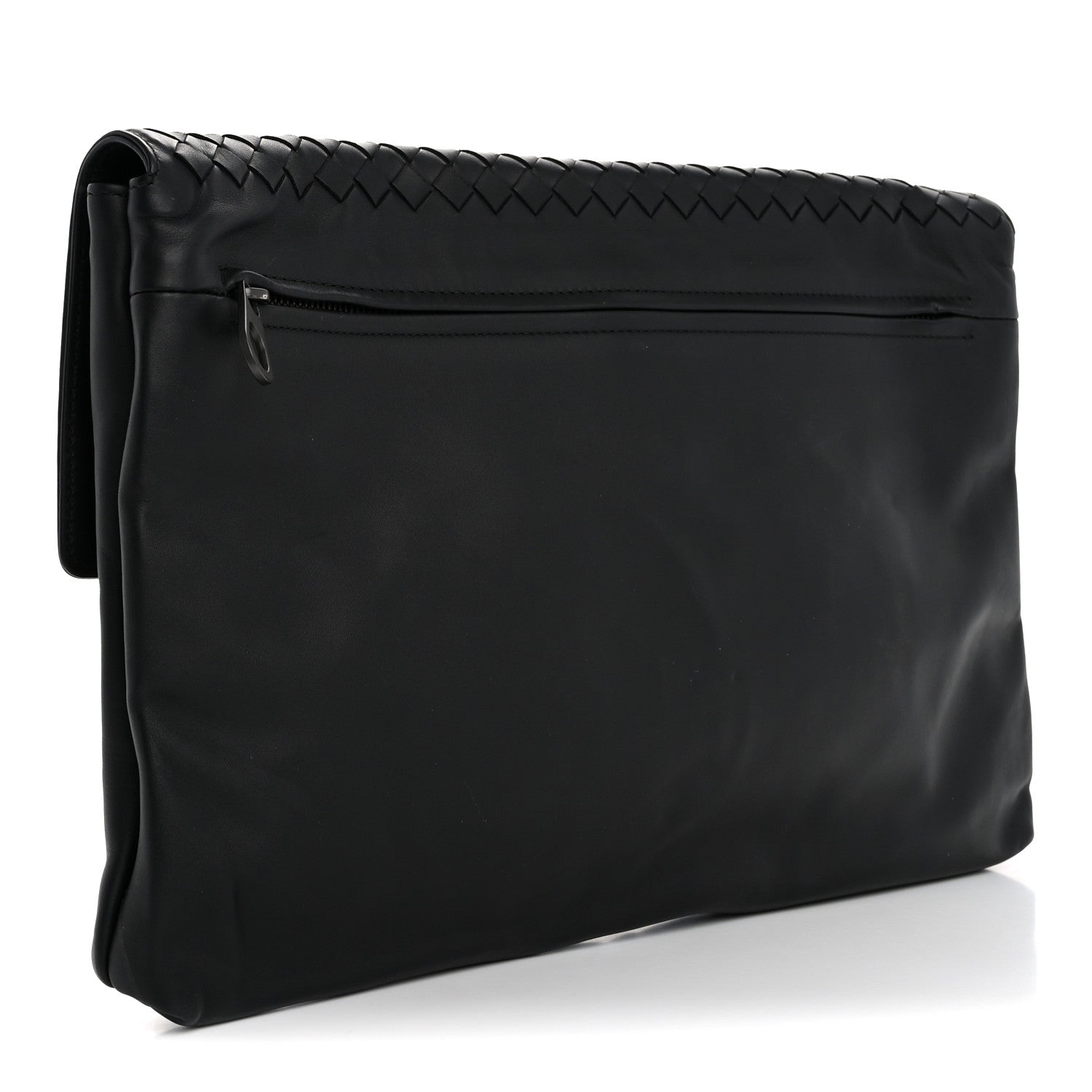 Bottega Veneta Nappa Intrecciato Flap Pouch Black 3 of 14