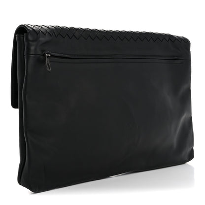 Bottega Veneta Nappa Intrecciato Flap Pouch Black 3 of 14
