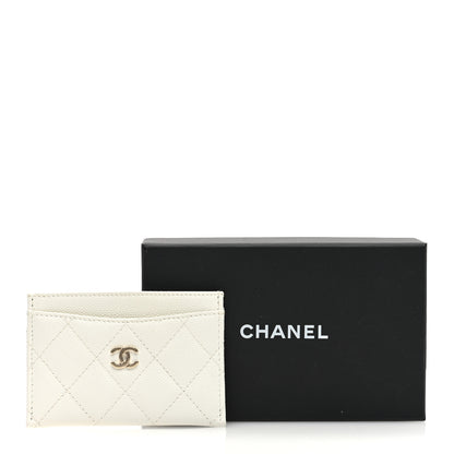 Chanel Caviar Quilted Card Holder White 8 of 8