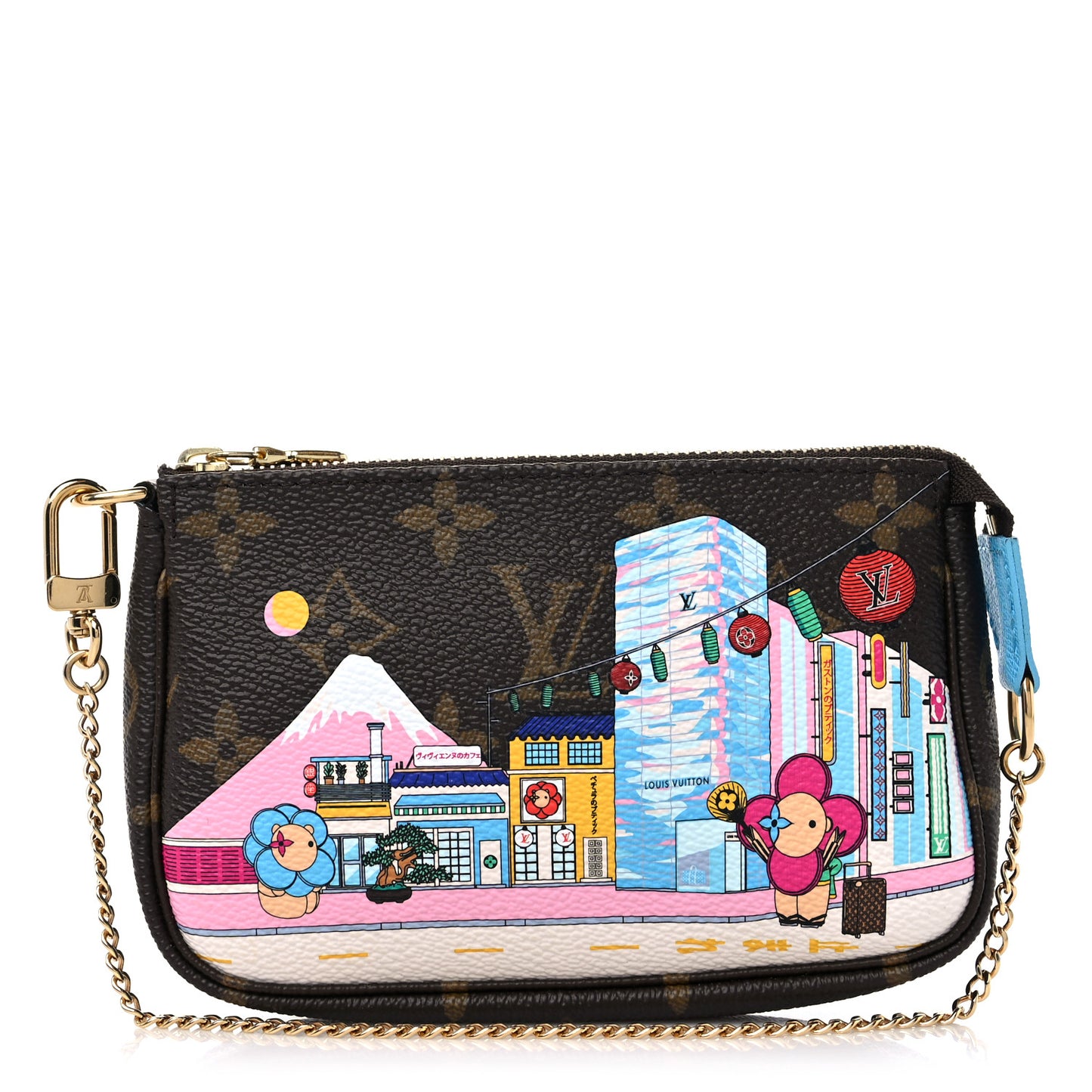 Monogram 2022 Christmas Animation Tokyo Mini Pochette Accessories Blue