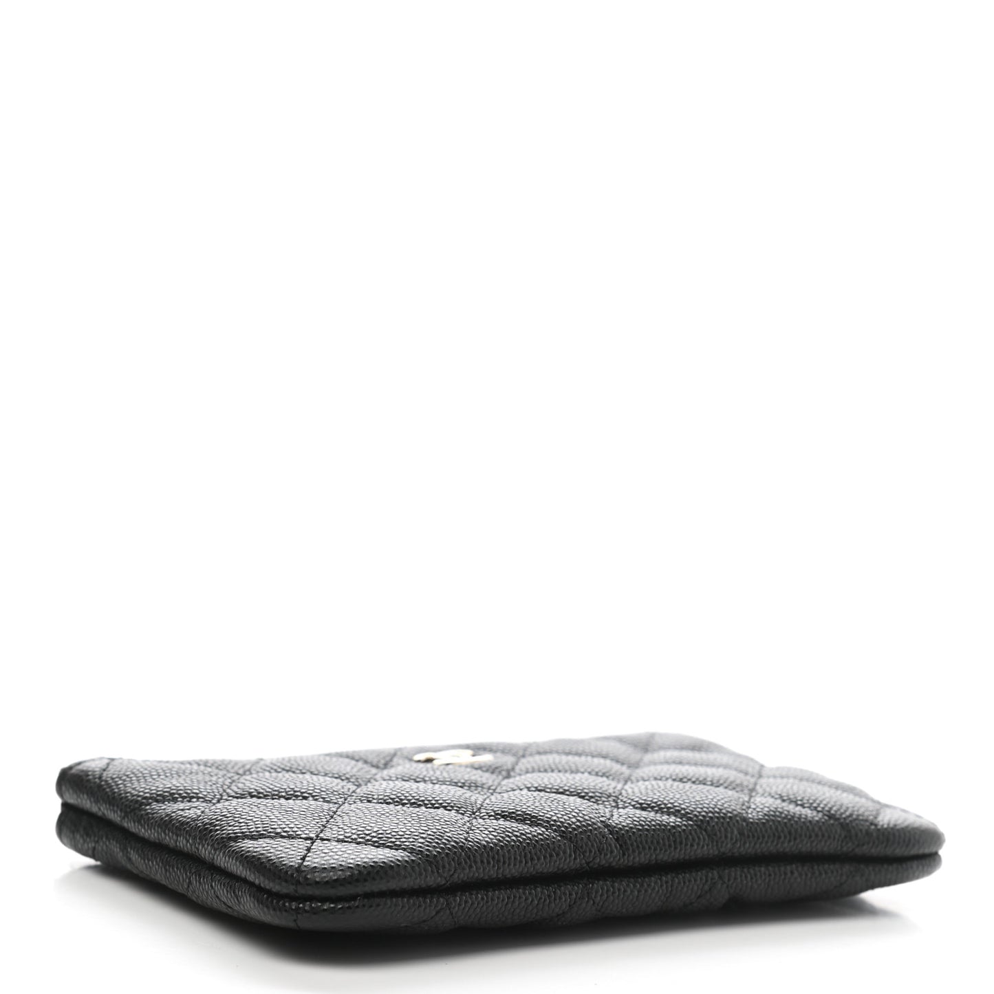 Caviar Quilted Small Cosmetic Case Black