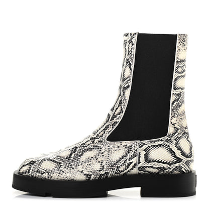 Givenchy Calfskin Snake Embossed Boots 42 Stone Grey 1 of 7