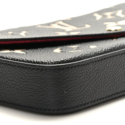 Louis Vuitton Empreinte Monogram Giant Felicie Pochette Black Beige 8 of 9