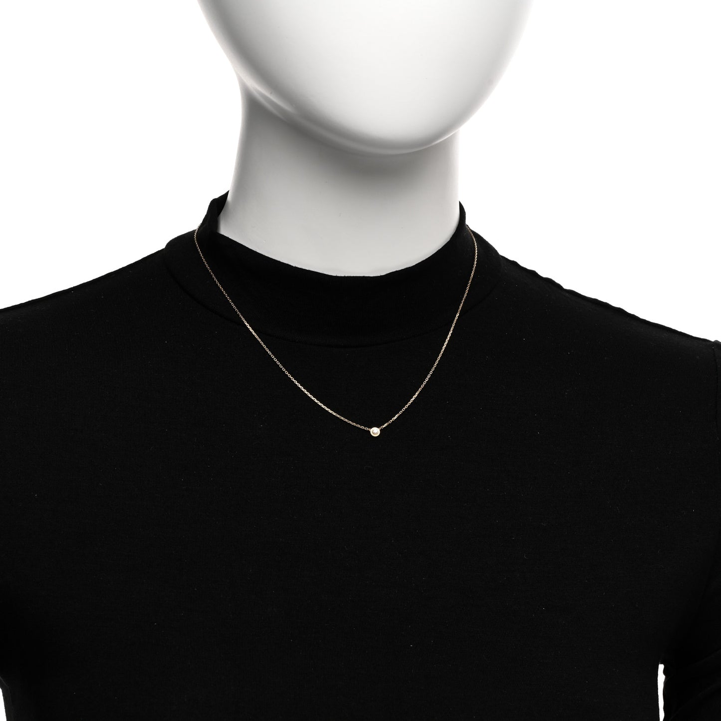 18K Yellow Gold Diamond XS D'Amour Pendant Necklace