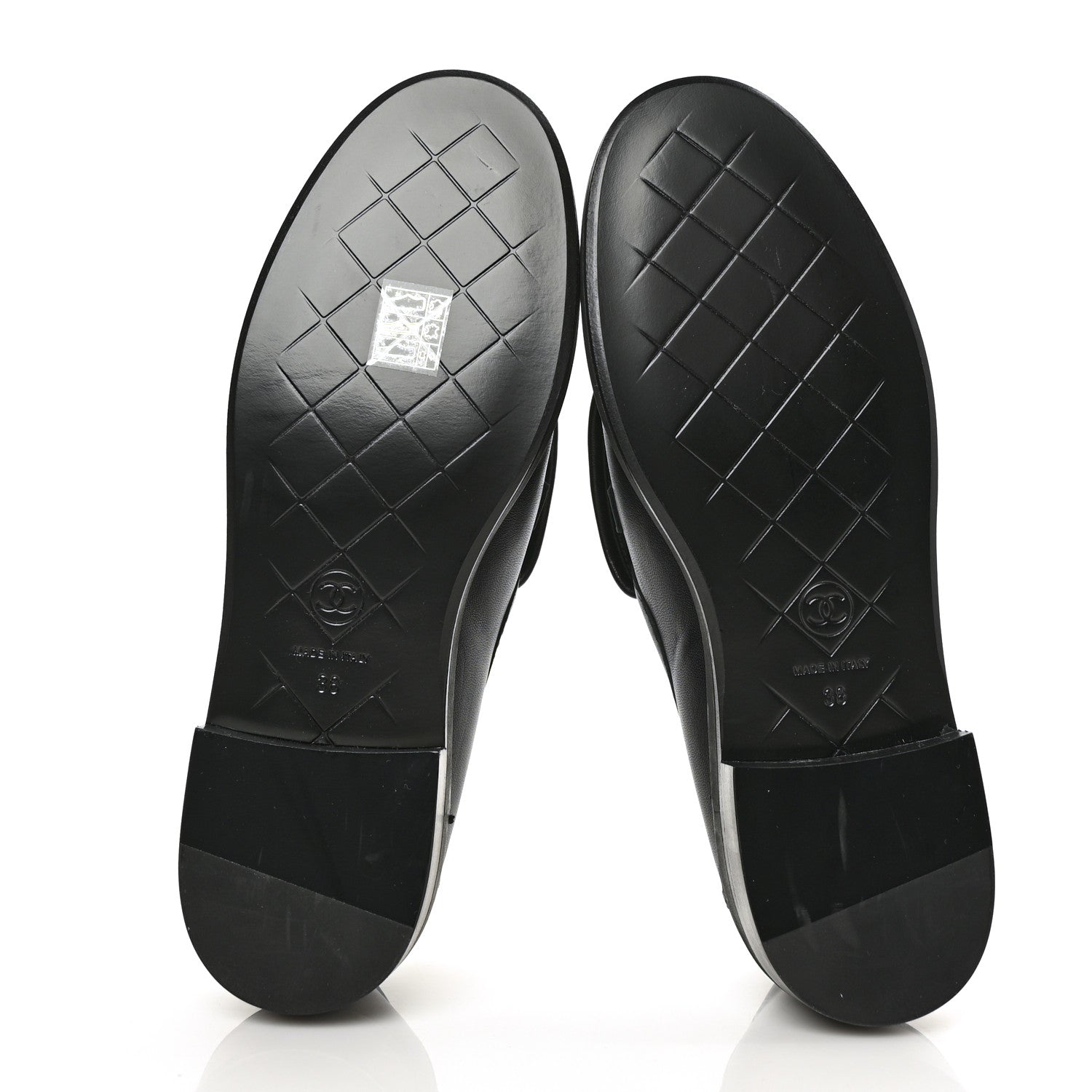 Chanel Lambskin Quilted CC Turnlock Loafers 38 Black 5 of 9