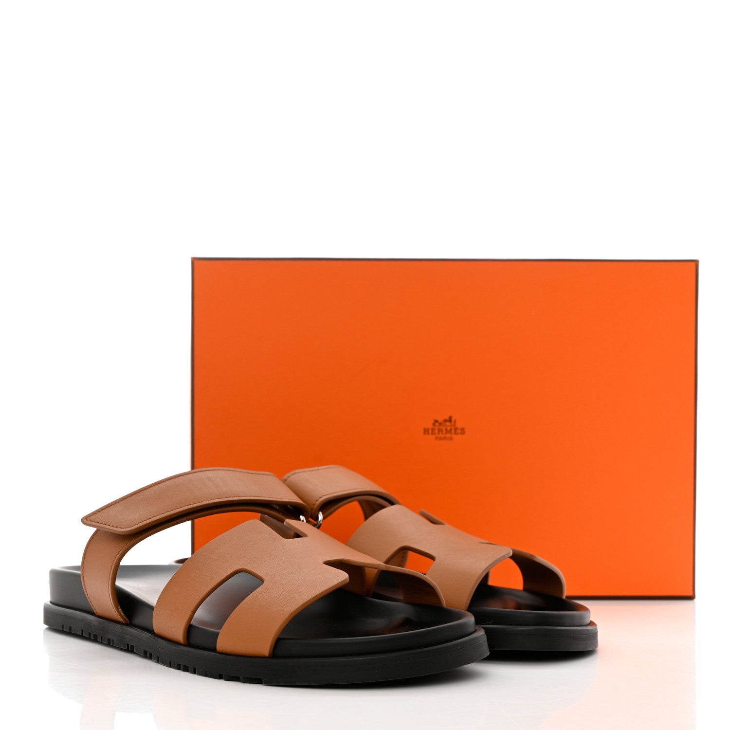 Hermes Calfskin Womens Chypre Sandals 41 Naturel 9 of 9