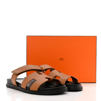 Hermes Calfskin Womens Chypre Sandals 41 Naturel 9 of 9