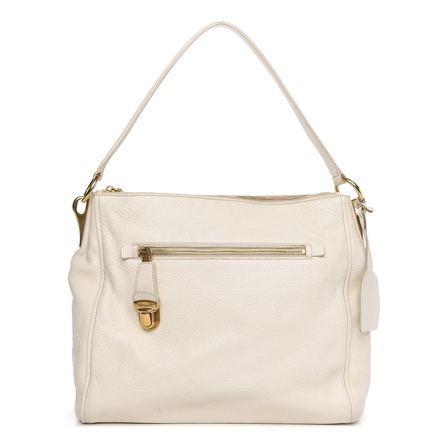 Prada Vitello Daino Hobo Bianco 1 of 17
