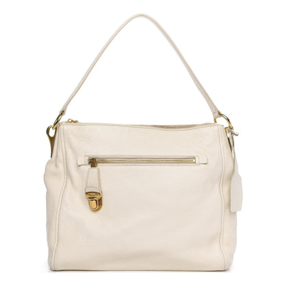 Prada Vitello Daino Hobo Bianco 1 of 17