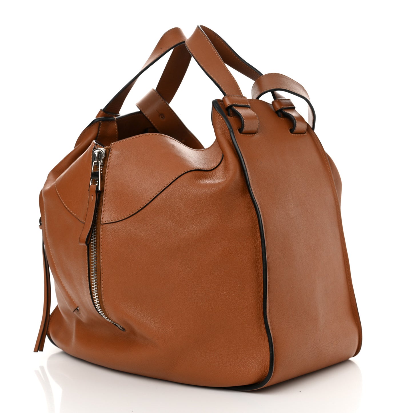 Calfskin Medium Hammock Shoulder Bag Tan